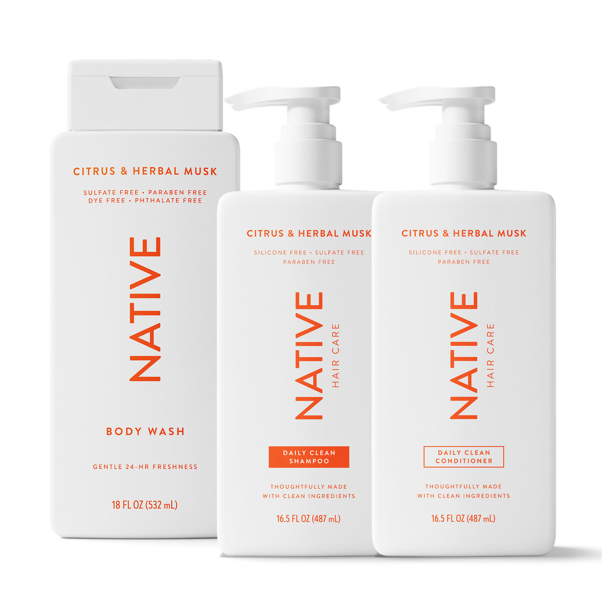 Shower Essentials Trio - Citrus & Herbal Musk